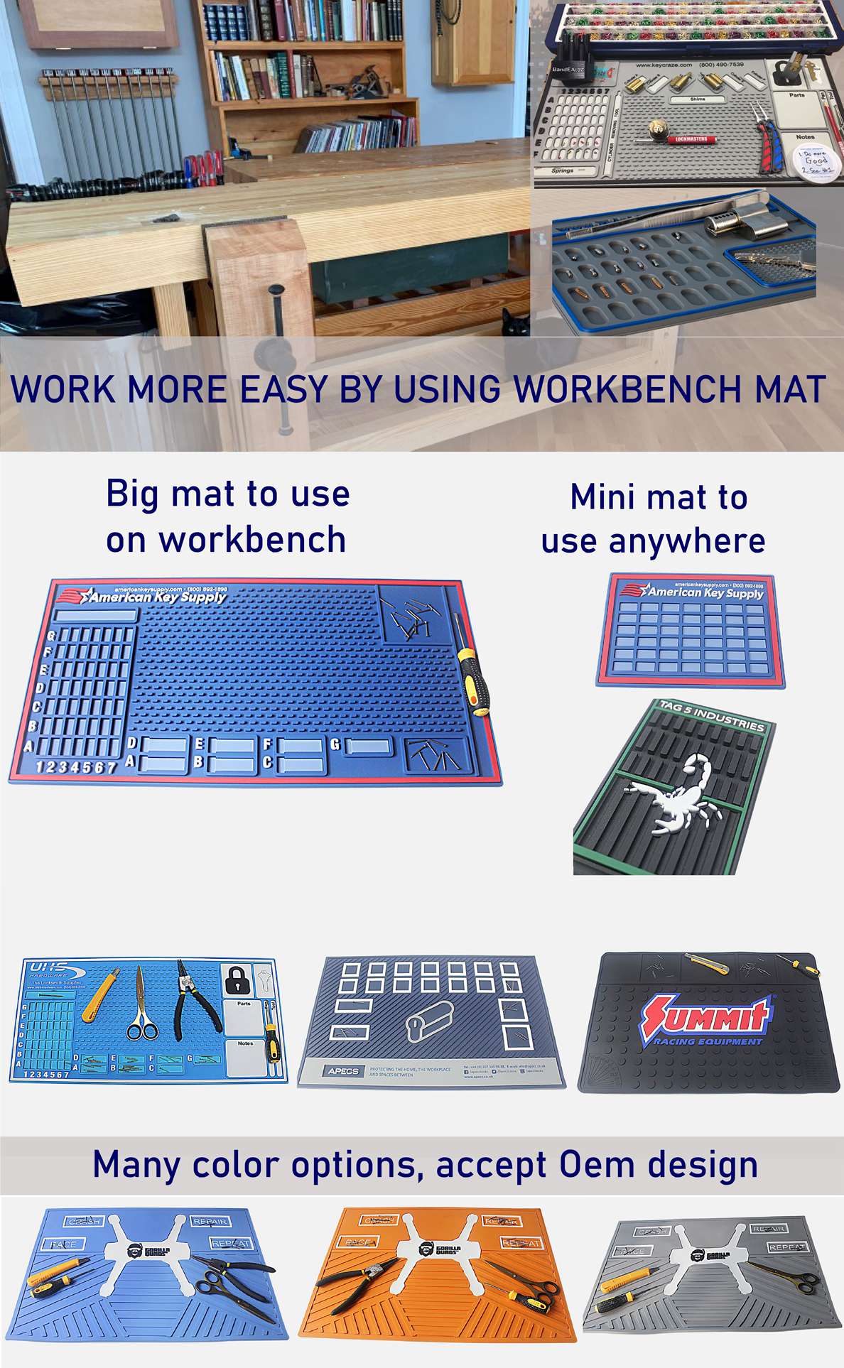 locksmith workbench mat manufacturer