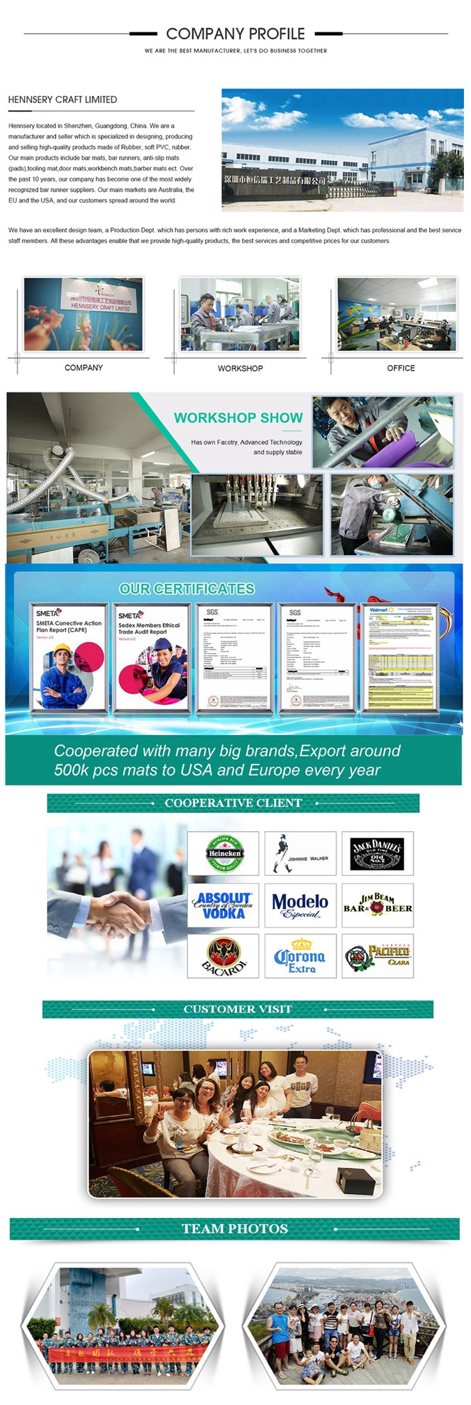 long bar mat factory