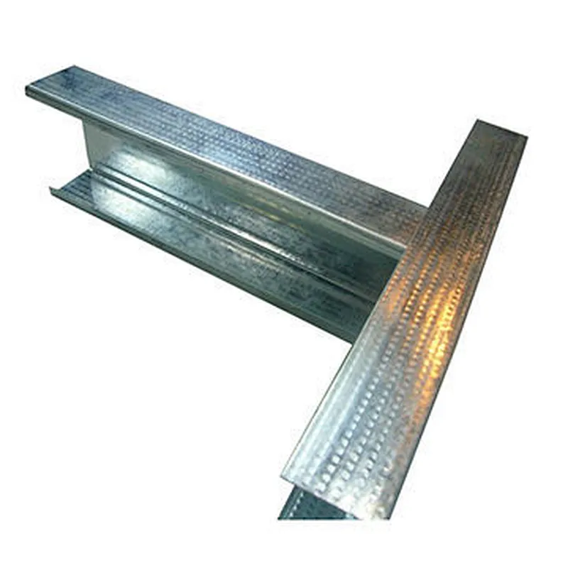 Perfil de acero galvanizado montante c y medidores de canal u pared seca