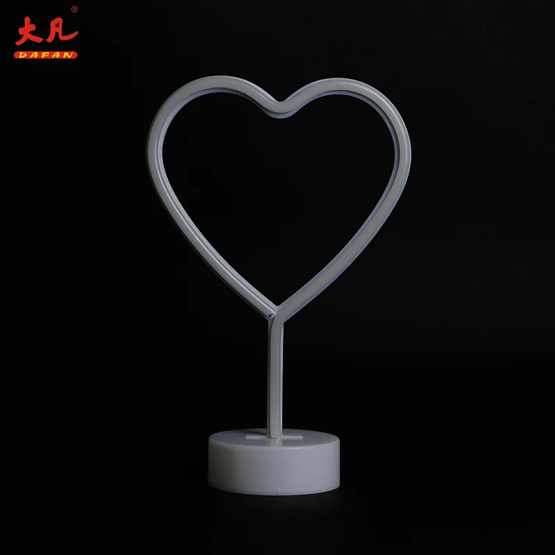 love shape led marquee neon table light decoration usb lamp neon led sign for party wedding