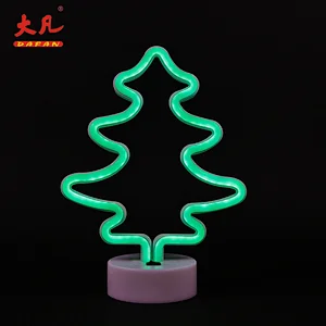 Christmas tree shape led usb letter jewelry marquee lights room table lamp usb led neon sign