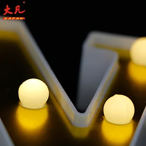 H hot sale letter board plastic decorative word light customize factory led battery lights
