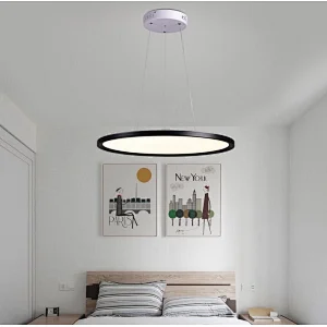 Super big pendant 1200mm 72w led round ceiling panel light with black frame
