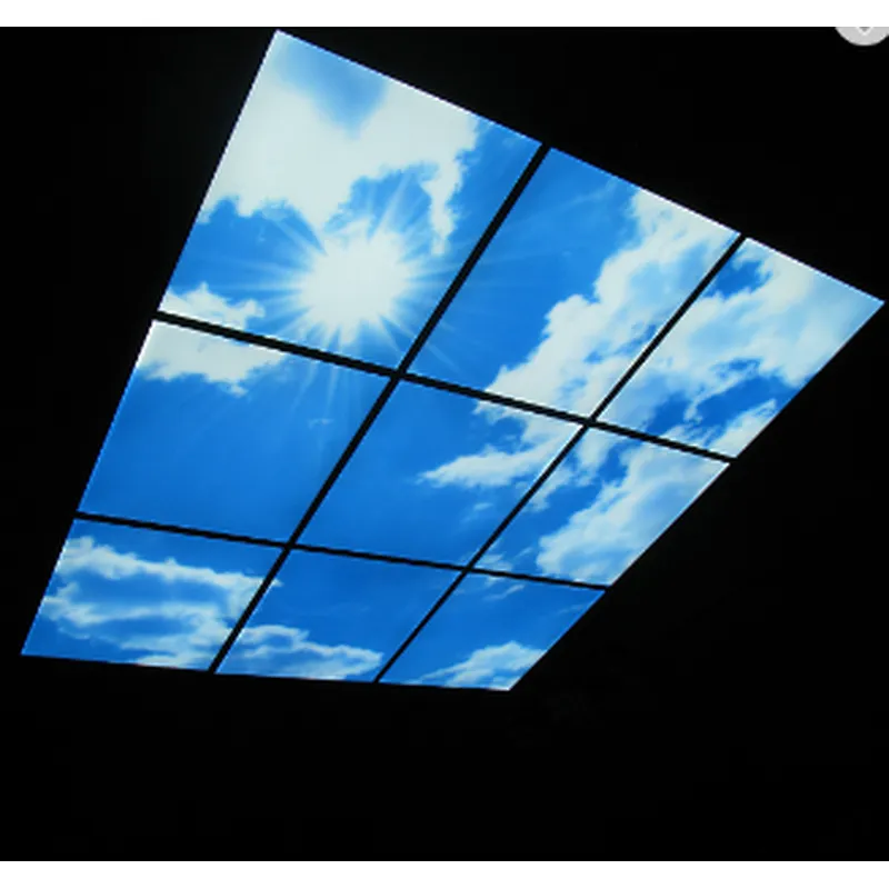 2021 new design 595*595mm ceiling panel led blue sky ceiling light panel from China Manufacturer