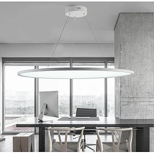 600mm Modern white edgelit led suspended ceiling lighting panel round pendant light