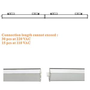 office linear led chandeliers pendant lights 40w 1200mm 4ft linear led light with led trunking linkable solution