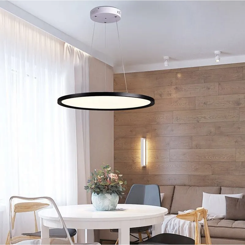big size 72W 600mm 800mm 1000mm 1200mm dimmable round pendant led ceiling panel light