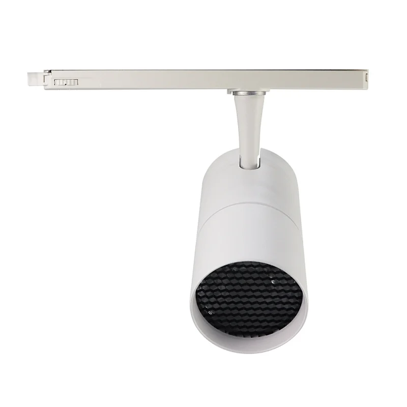 white shell 4 wire track system 100-380V 30w led track led spot light