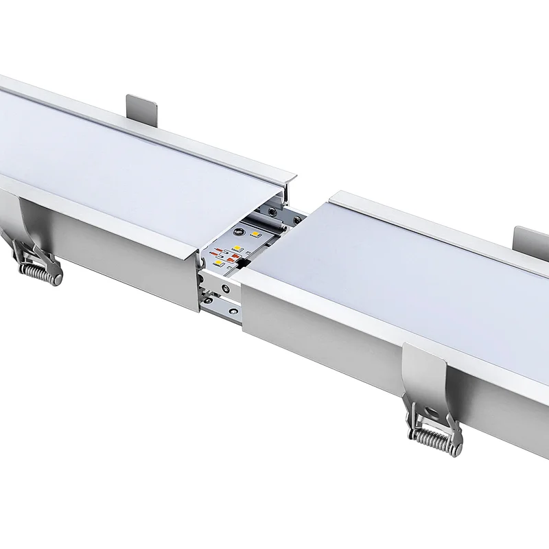 Linkable recessed Integrated led linear light for office design