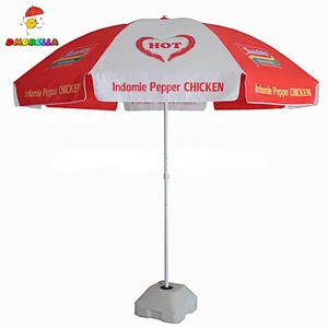 High quality Custom Logo Printed Sun Parasol Promotion Outdoor Garden Straw Advertising Beach Umbrella