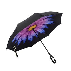 Anti UV upside down Rain inverted double layers reverse umbrella
