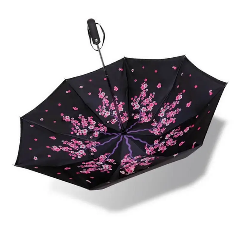 Wind Proof Auto Open Close Folding Double Layer Inverted Reverse Umbrella