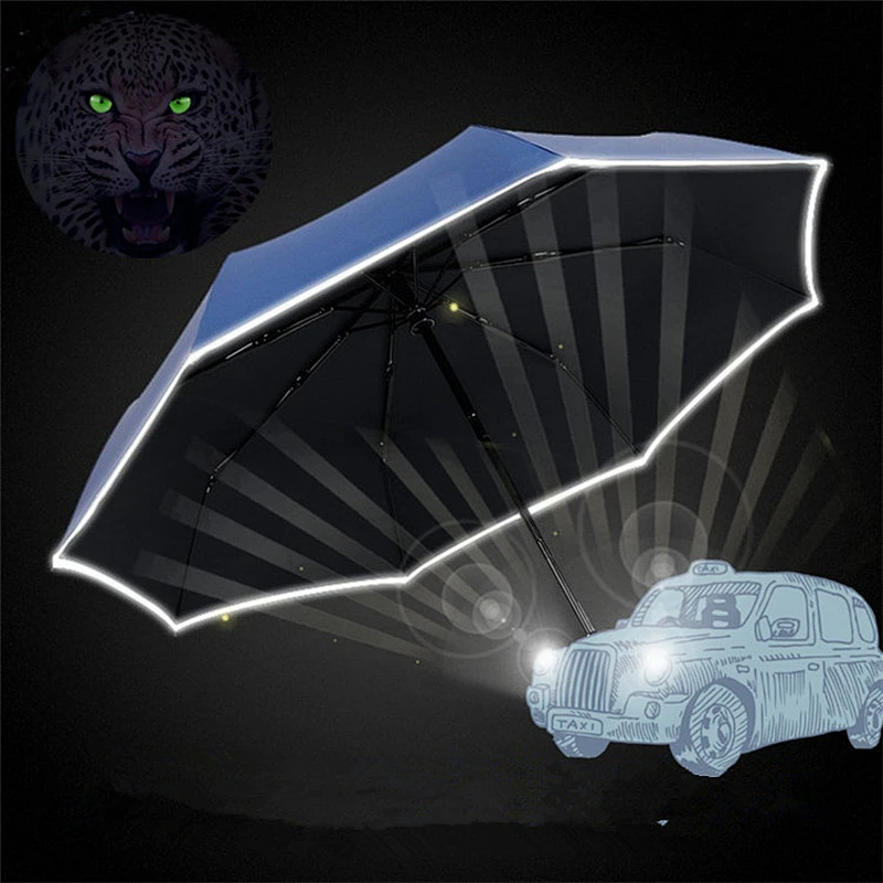 Paraguas reflectante promocional pequeño plegable a prueba de viento 3 de Sun Rain por encargo barato