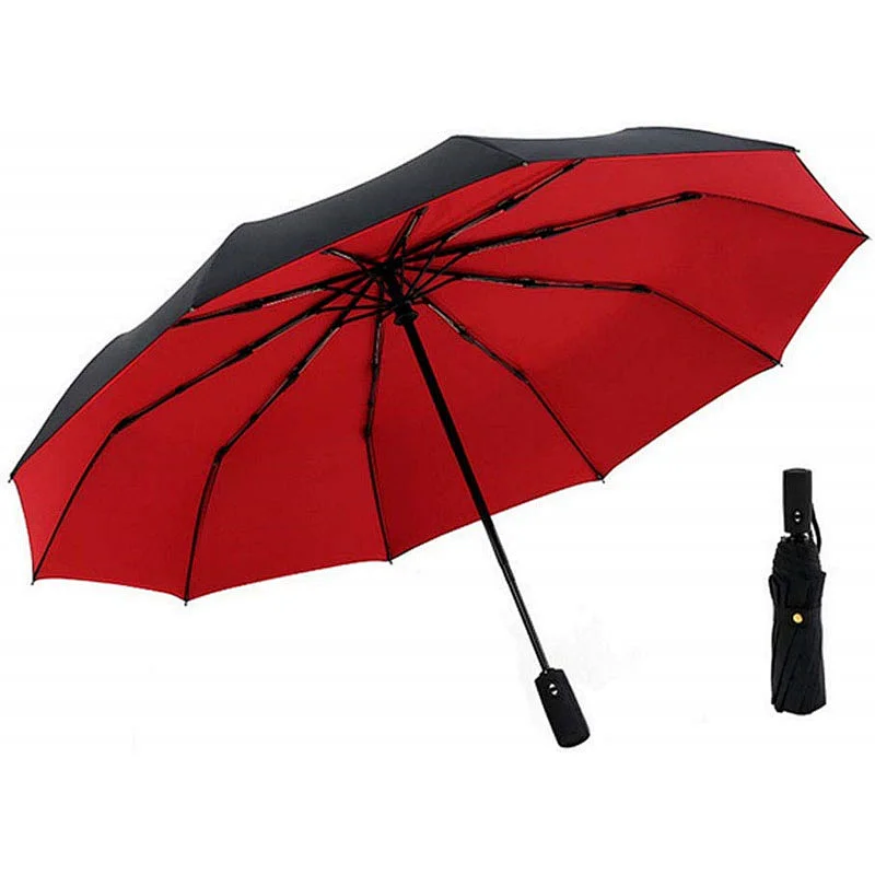 Fully automatic Windproof Rain Women Double Cloth The New Business Fashion Large Big Outdoor Fold Umbrella