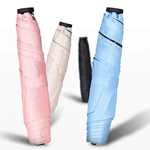 Paraguas plegable ultrafino súper ligero de bolsillo pequeño para hombres Parasol de lluvia y sol