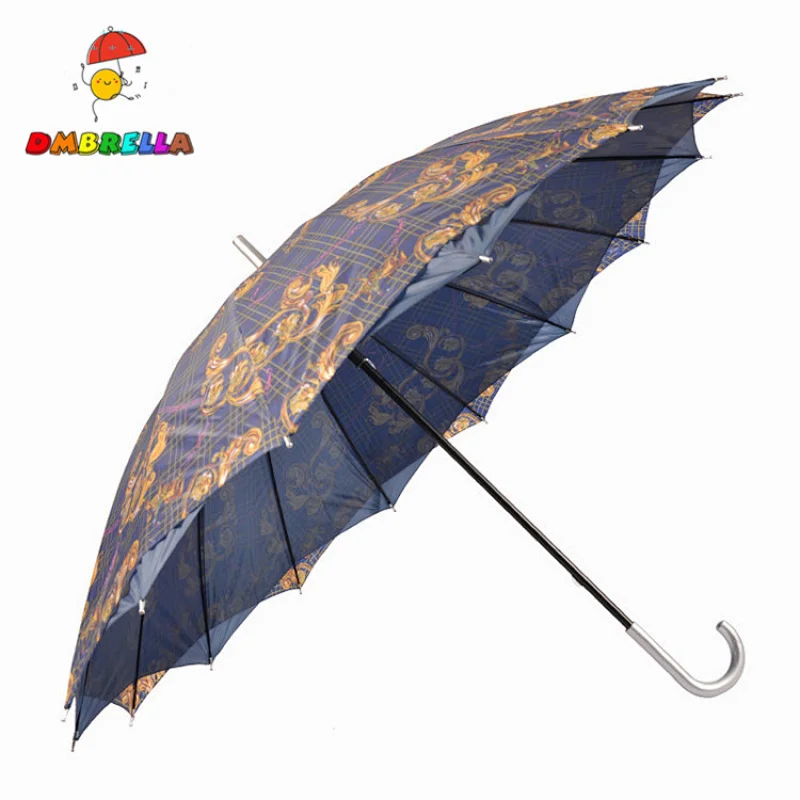 China Product 16 Ribs Promotional Double Layer Straight Umbrella