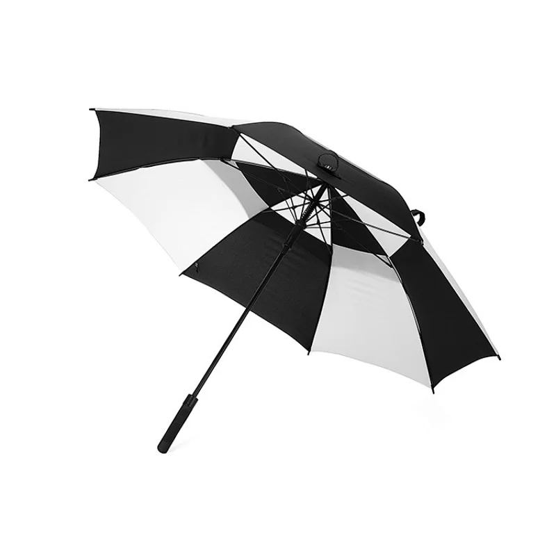 Advertisement Custom Long Shaft Windproof  Double  Layer Golf Umbrella With Logo Printing
