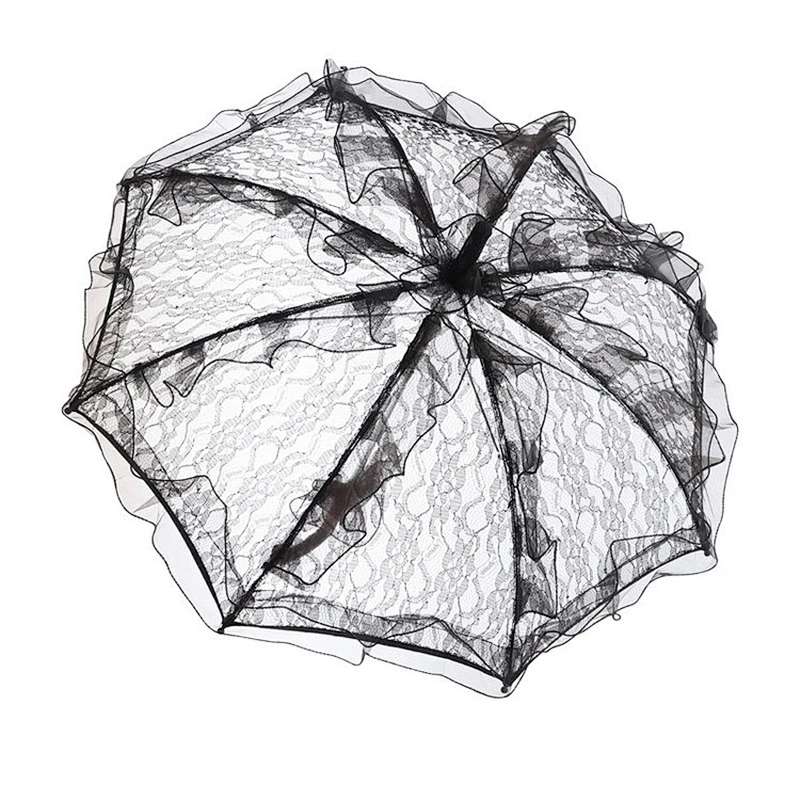Paraguas de encaje puro bordado vintage paraguas de boda de encaje blanco paraguas cosplay