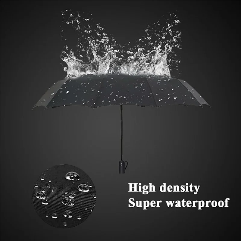 Wholesale cheap Custom 12 Ribs Auto Open Close Windproof Waterproof Portable Foldable Travel Umbrellas with Logo Printing