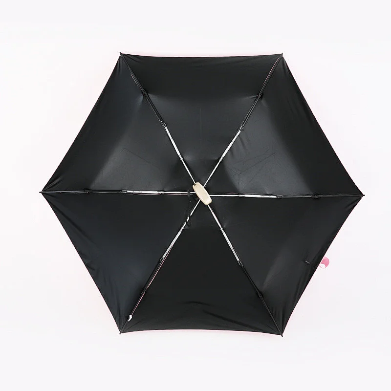Aliexpress Hot Sale Anti-UV Pocket Mini Rain Women Windproof Durable 5 Folding Sun Portable Parasol Umbrella