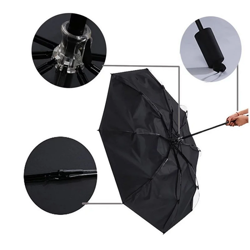 Zebra Folding Umbrellas Color Changing Rain Umbrella Windproof