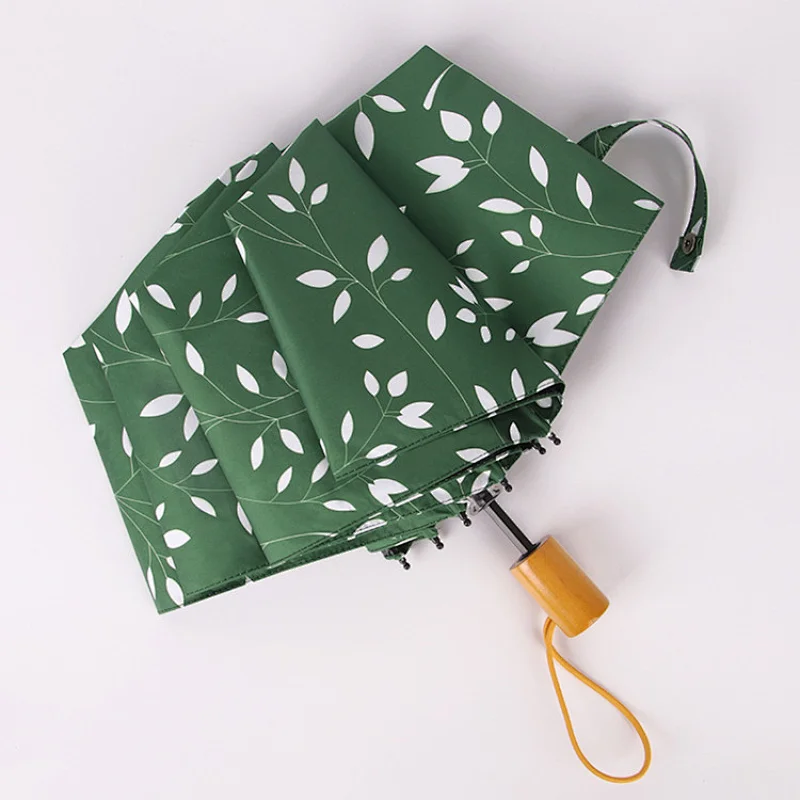 2019 New Fashion Custom fold umbrella with bamboo handle