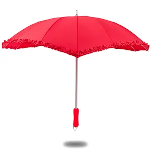 Romantic Wedding Valentine Days Commemorative Gift Custom Shape Large Red Heart Shape Umbrella
