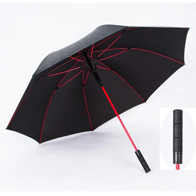 27inch 8K 190T pongee Tyre handle car golf umbrella fiberglass frame
