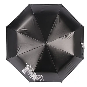 Zebra Folding Umbrellas Color Changing Rain Umbrella Windproof