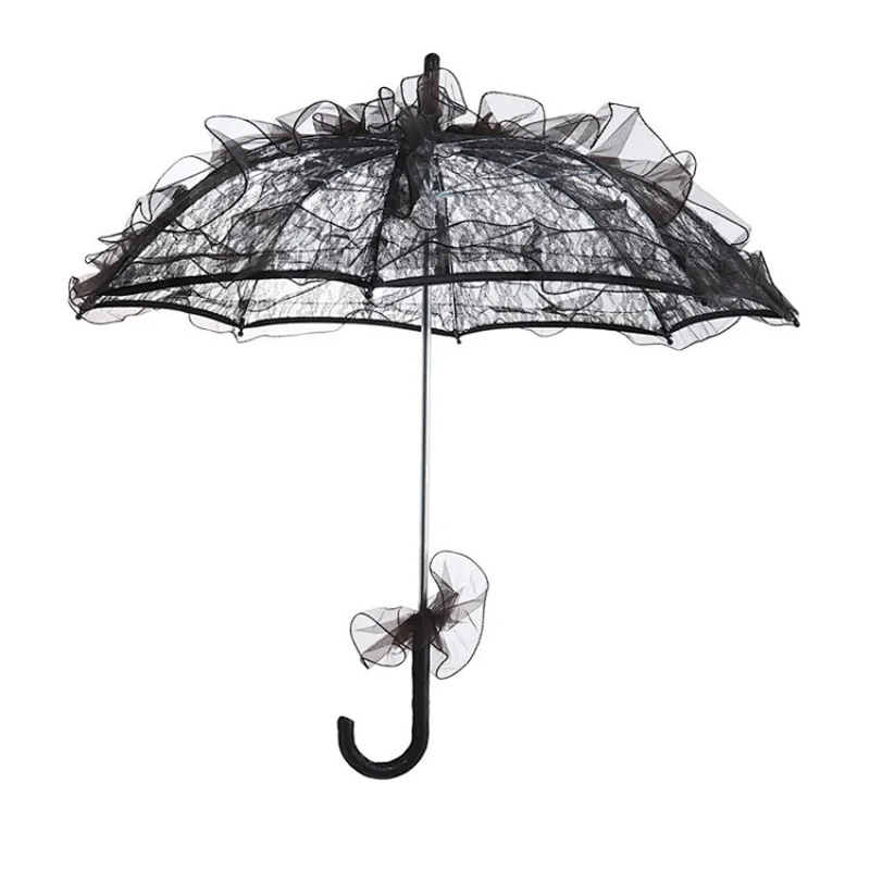 Vintage Embroidery Pure Lace Umbrella White lace wedding umbrella cosplay umbrella