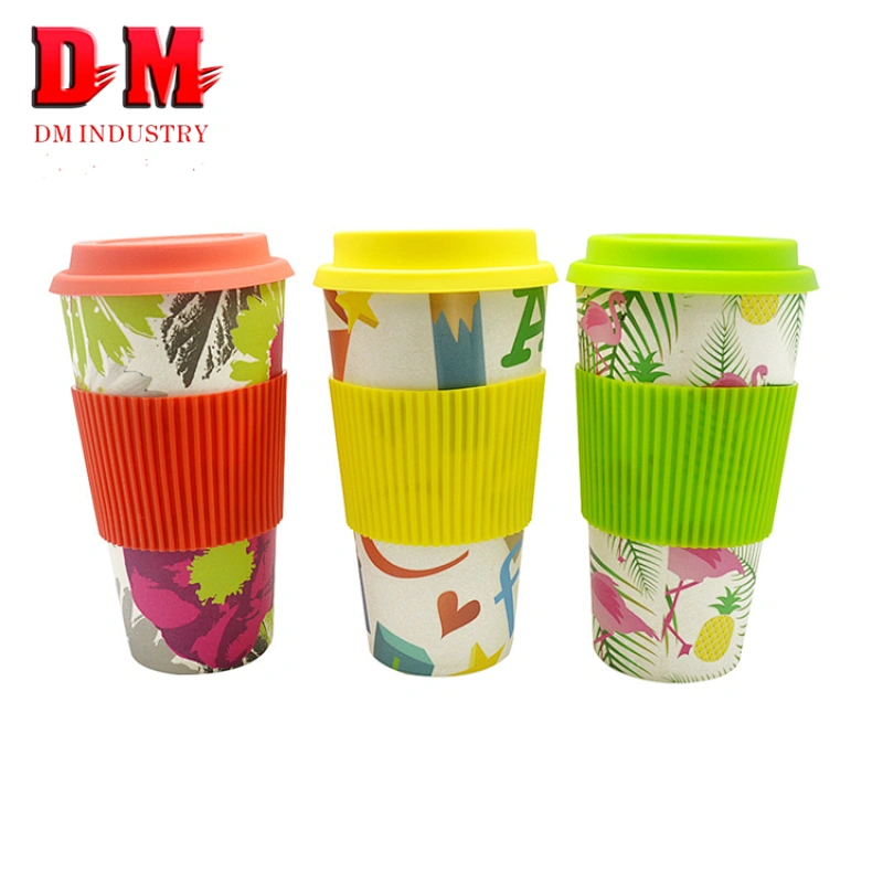 Tazas plásticas reutilizables impresas aduana de la taza de café de la oficina con la tapa