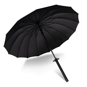 Promotion 8k/16k/24k Japanese samurai sword long handle umbrella