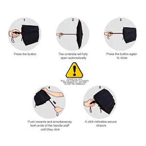 Anti UV Unbreakable Windproof Compact Folding Sport Umbrellas
