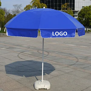 Customized outdoor wholesale promotional PVC parasol beach advertising umbrella