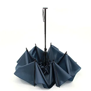 105g Lightweight Mini Small 6 ribs High Density Waterproof Fabric Women Sun Rain Portable Three folding umbrella