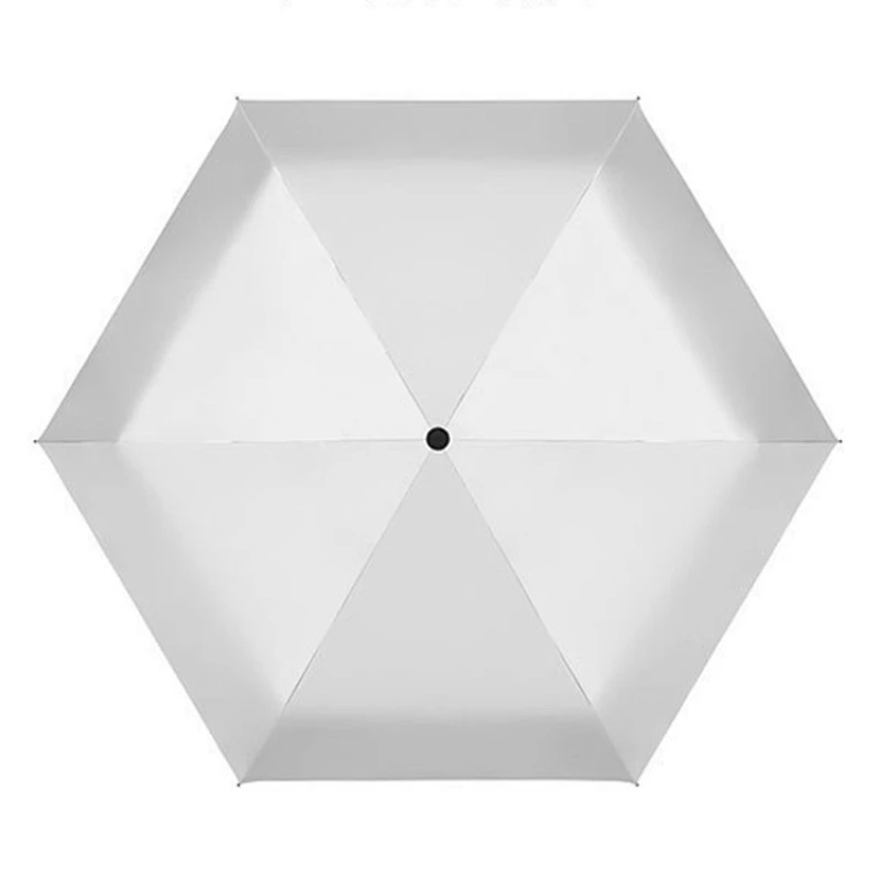 Regreso a la escuela Mini Titanium silver 5 Fold Light Anti UV Paraguas Resistente a la protección solar Paraguas de bolsillo