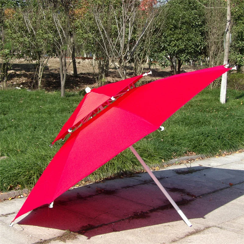 promotional high quality outdoor  custom logo print Double windproof beach Advertising fishing umbrella