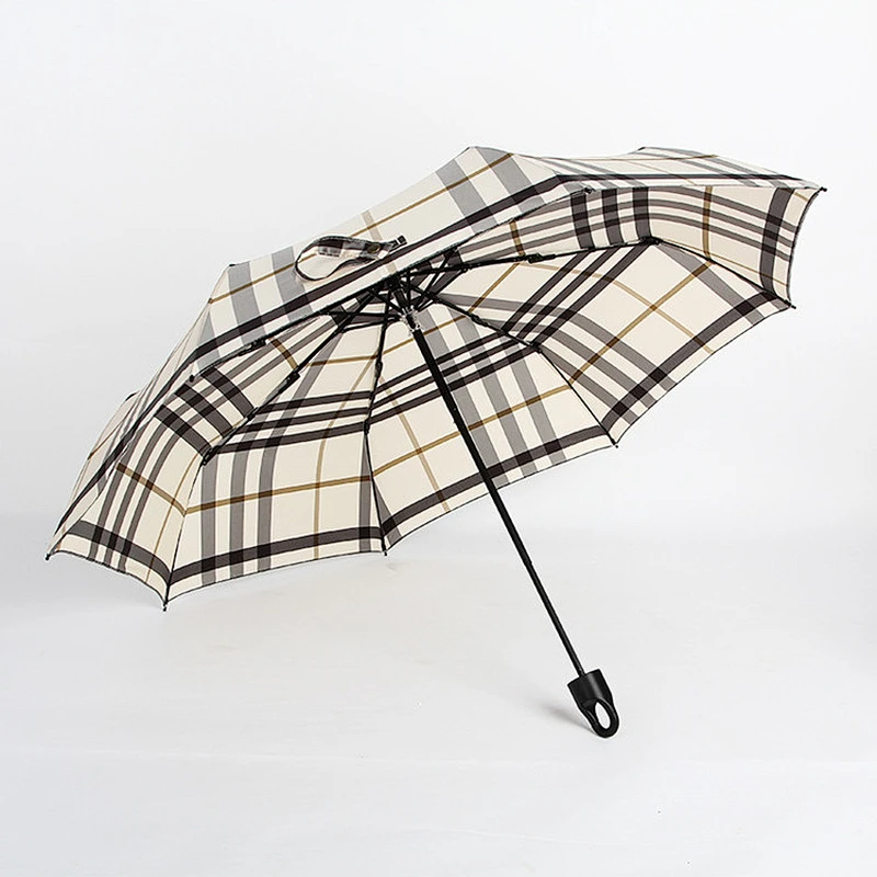 Diseño de bloqueo 3 paraguas plegable Cómodo paraguas de viaje
