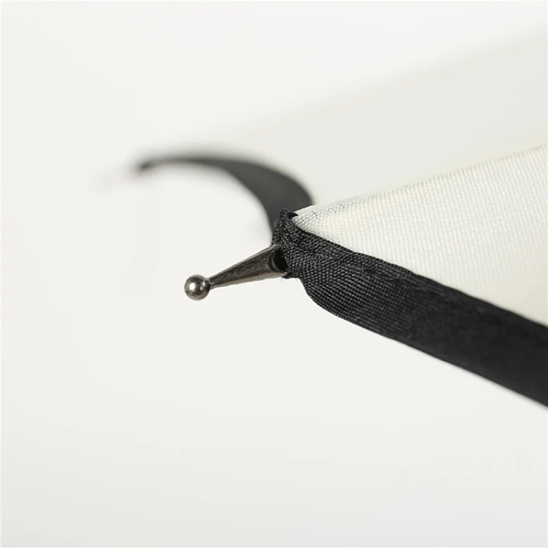 New type auto open straight stick long handle gift umbrella fabric with edge