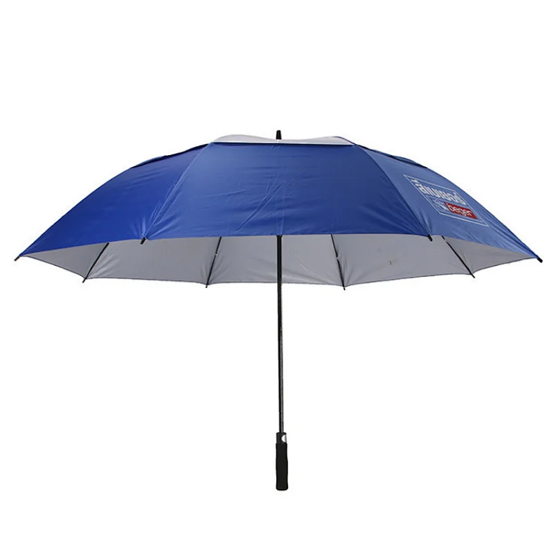 Advertisement Custom Long Shaft Windproof Air Vented Double Canopy Layer Golf Umbrella With Logo Printing