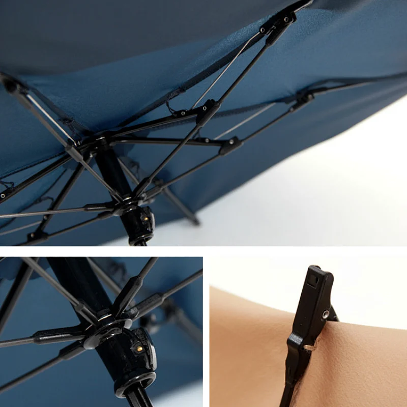 105g Lightweight Mini Small 6 ribs High Density Waterproof Fabric Women Sun Rain Portable Three folding umbrella