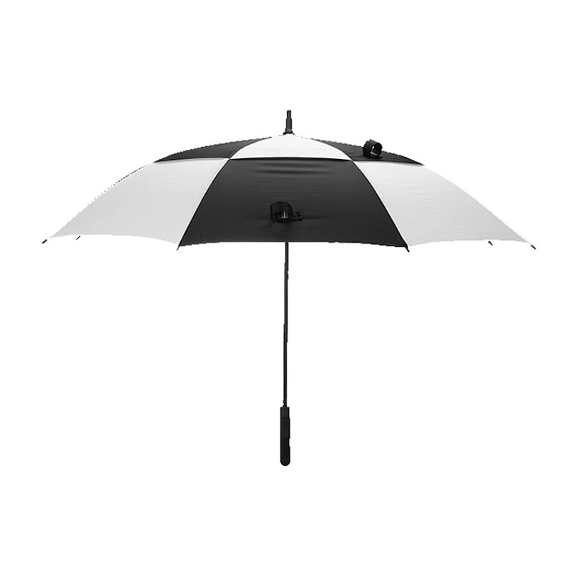 Paraguas a prueba de viento del golf de la capa doble del eje largo de encargo del anuncio con la impresión del logotipo