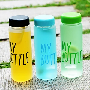 Botella de agua plástica del viaje portátil transparente de Corea del viaje del vaso vacío