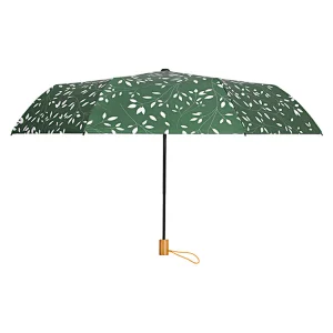 2019 New Fashion Custom fold umbrella with bamboo handle