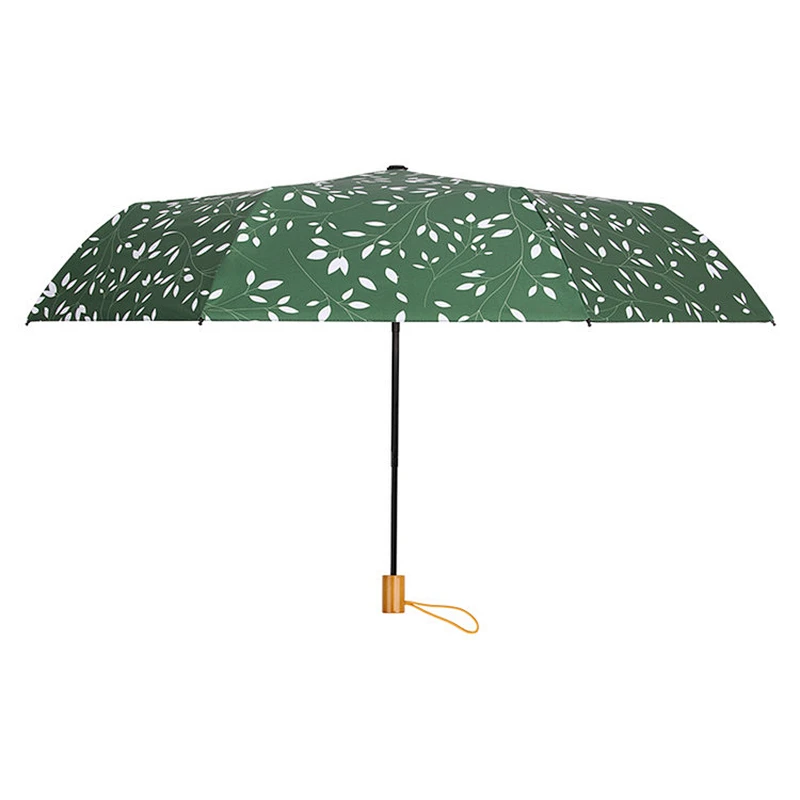 Paraguas plegable de encargo de la nueva moda 2019 con mango de bambú