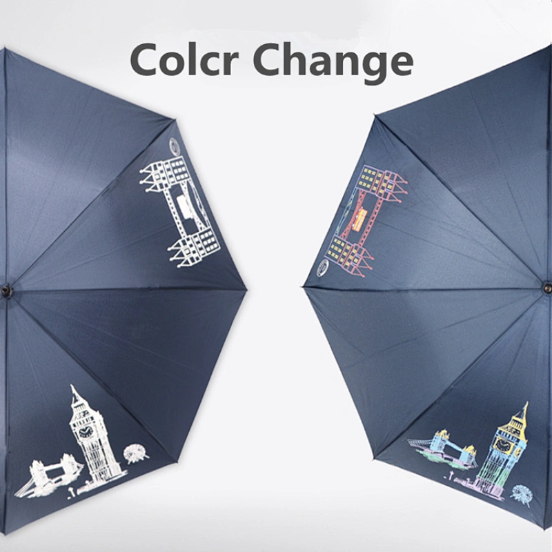 Color modificado para requisitos particulares Patrón personalizado Paraguas cambiante de color