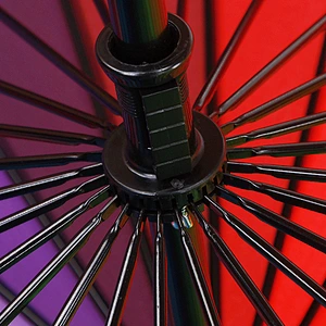 Arco iris recto personalizado golf 24 costillas paraguas gran publicidad moda paraguas a prueba de viento