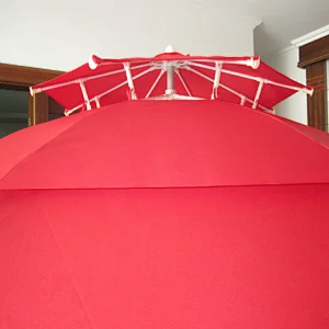 promotional high quality outdoor  custom logo print Double windproof beach Advertising fishing umbrella