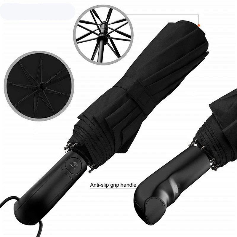 Paraguas deportivos plegables compactos a prueba de viento irrompibles anti UV