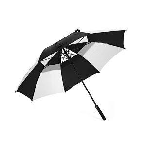 Advertisement Custom Long Shaft Windproof  Double  Layer Golf Umbrella With Logo Printing